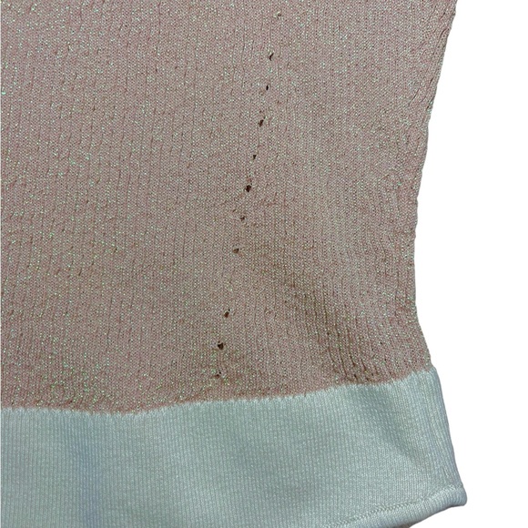 Free People Bodysuit Gold Tan Disco Sparkle Long Sleeve Top Size M NEW - Picture 15 of 16